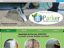 Tablet Screenshot of parkercleaning.biz